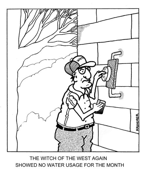 The witch of the west again showed no water usage for the month.