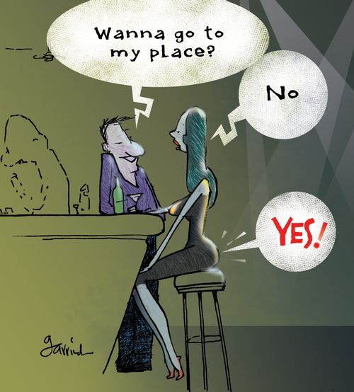 'Wanna go to my place?'