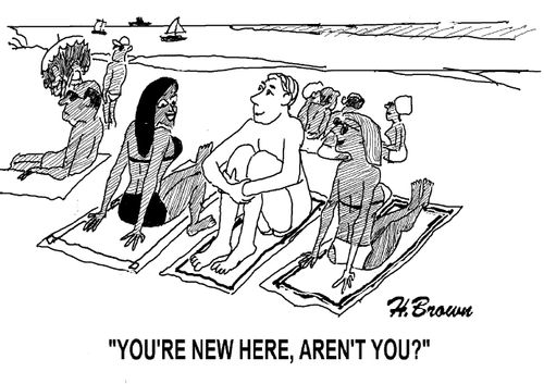 'You're new here, aren't you?'