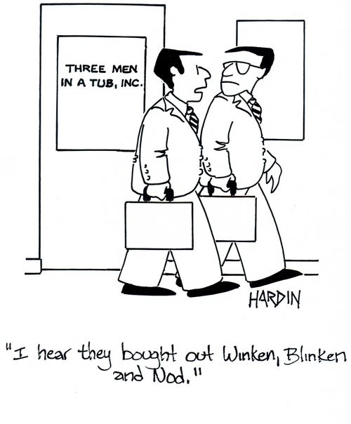 'I hear they bought out Winken, Blinken and Nod.'