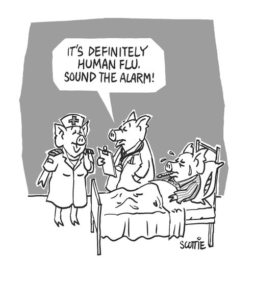 'It's definitely human flu. Sound the alarm!'