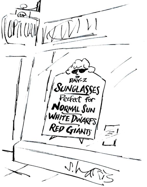 Sunglasses - Perfect for normal sun, white dwarfs, red giants.