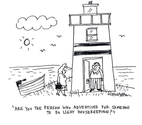 'Are you the person who advertised for someone to do light housekeeping?'