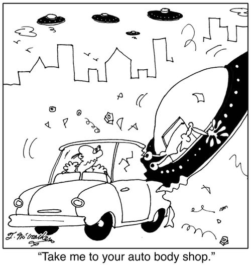 'Take me to your auto body shop.'
