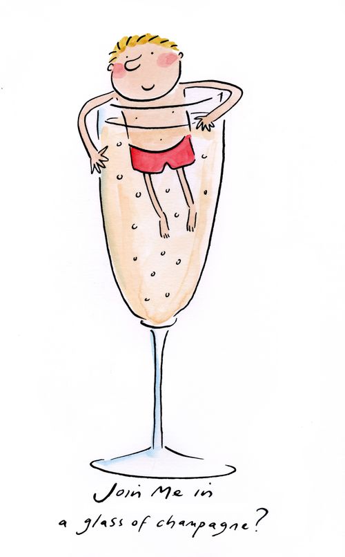 Join me in a glass of champagne?