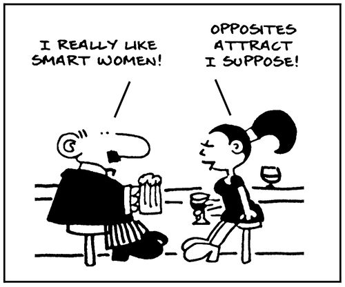 'I really like smart women. Opposites attract, I suppose.'