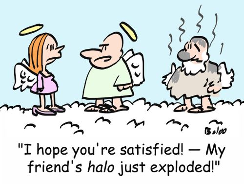 'I hope you're satisfied! -- My friend's halo just exploded!'