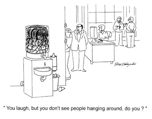 'You laugh, but you don't see people hanging around, do you?'