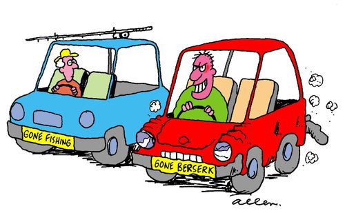 Car stickers: GONE FISHING,GONE BERSERK