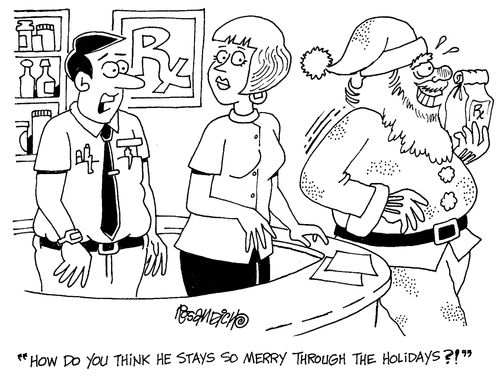 'How do you think he stays so merry through the holidays?!'