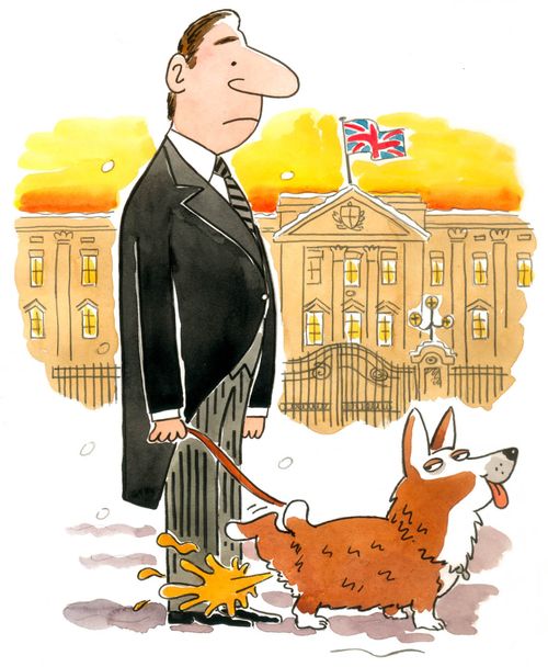 Royal corgi & Butler