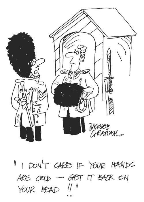 'I don't care if your hands are cold - get it back on your head!!'