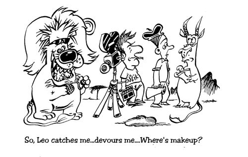 So, Leo catches me, devours me...wears make up?"