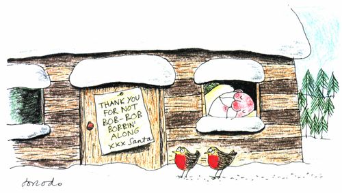 'Thank you for not Bob-bob Bobbin' along, Santa'