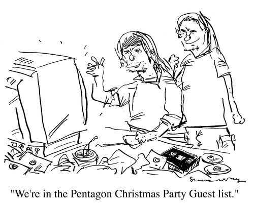 "We're in,  the Pentagon Christmas party guest list"