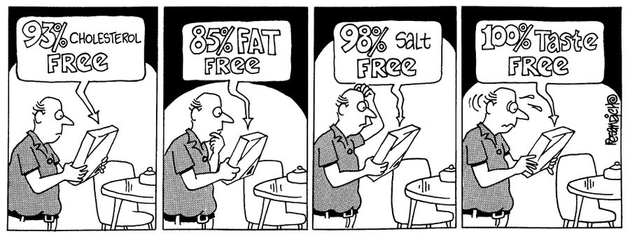 '85% fat free, 100% taste free'