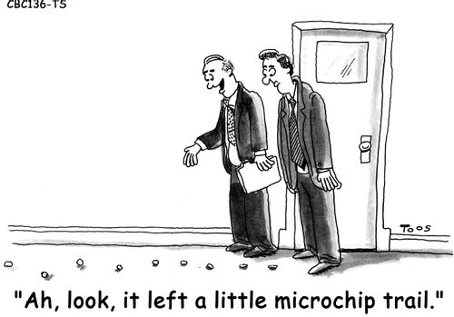 'Ah, look, it left a little microchip trail.'