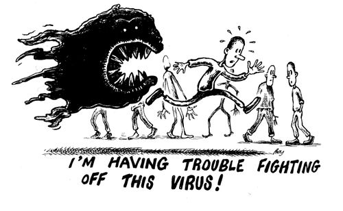 'I'm having trouble fighting off this virus!'