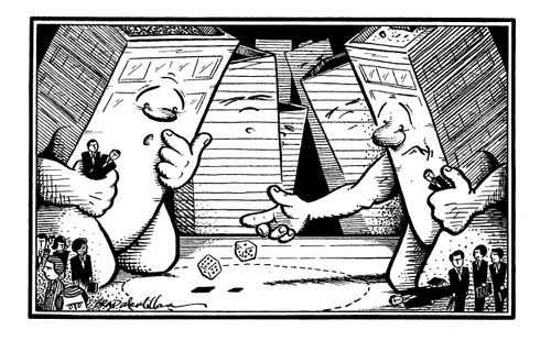 Gambling on office building construction