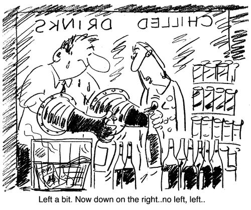 "Left a bit.Now down on the right...no left..."