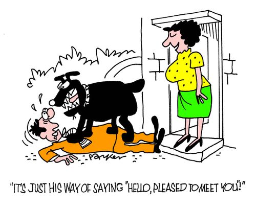 'It's just his way of saying 'Hello, pleased to meet you'!'