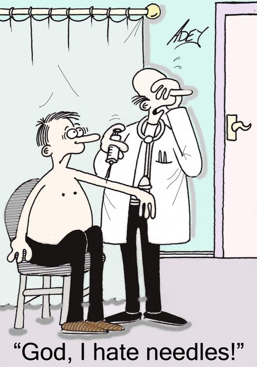 "God, I hate needles!"