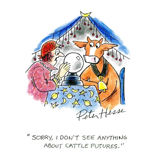 'Sorry, I don't see anything about cattle futures.'