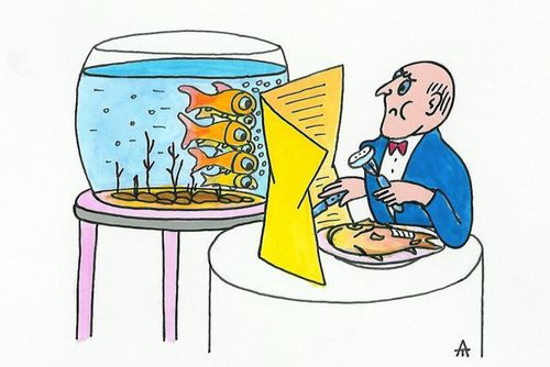 The Guilty Conscience at a Seafood Restaurant.