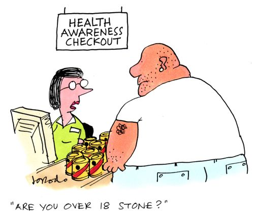'Are you over 18 stone?'