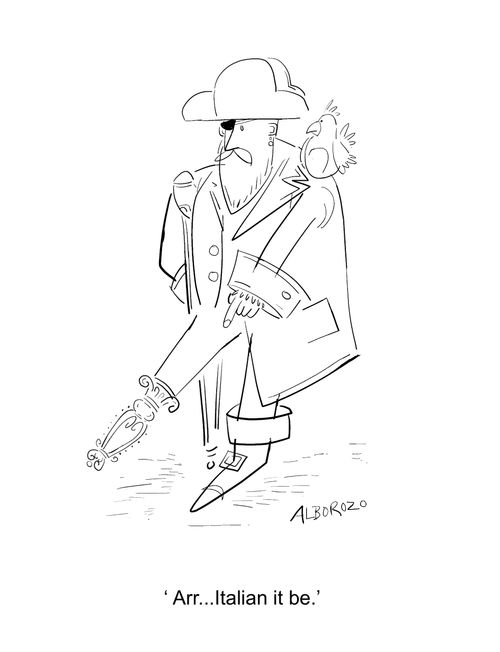 Arr...Italian it be.