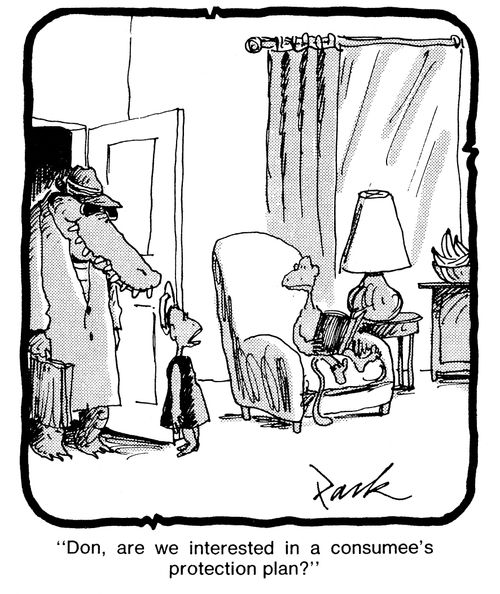 'Don, are we interested in a consumee's protection plan?'