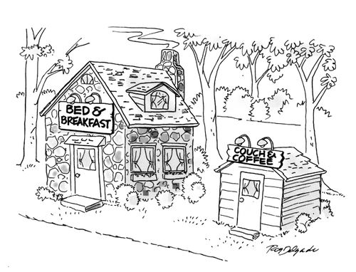 Bed and Breakfast and Couch and Coffee