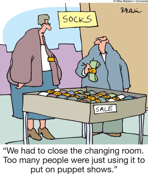 'We had to close the changing room. Too many people were just using it to put on puppet shows.'