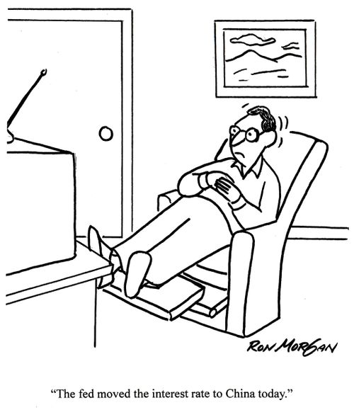 'The Fed moved the interest rate to China today.'