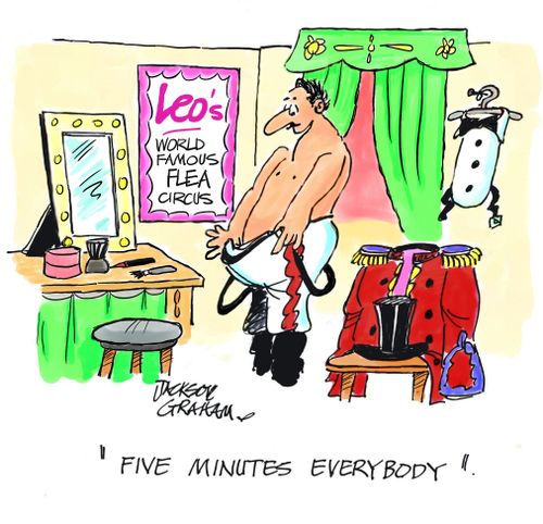 "Five minutes, everybody!"