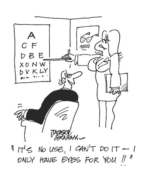 'Its no use, I can't do it - I only have eyes for you!'