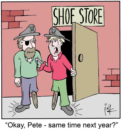 'Okay, Pete - same time next year?'