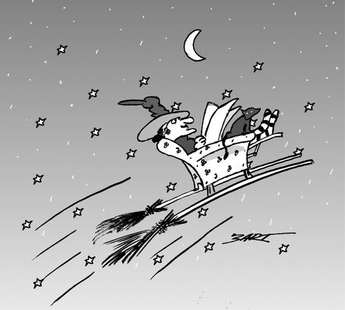Twin Broom Witch