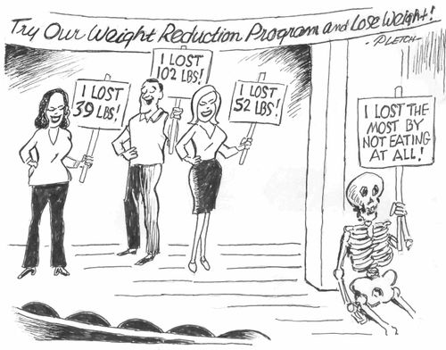Try Our Weight Reduction Program and Lose Weight: 'I lost the most by not eating at all.'