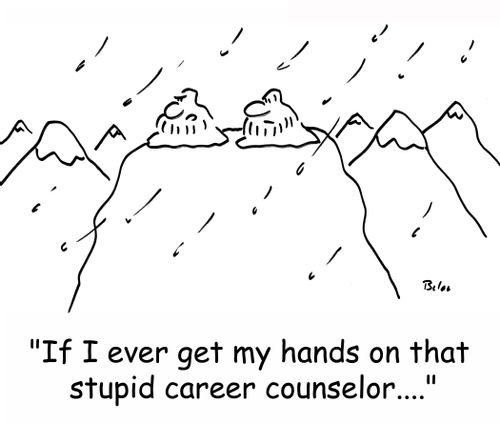 'If I ever get my hands on that stupid career counselor....'