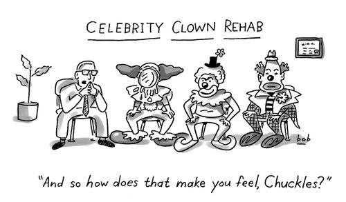 Celebrity Clown Rehab: 'And so how does that make you feel, Chuckles?'