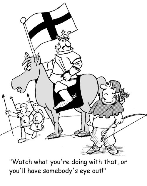 'Watch what you're doing with that, or you'll have somebody's eye out!'