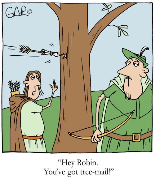 'Hey Robin. You've got tree-mail!'