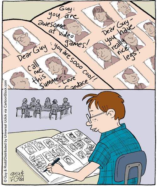Pretending you're popular.