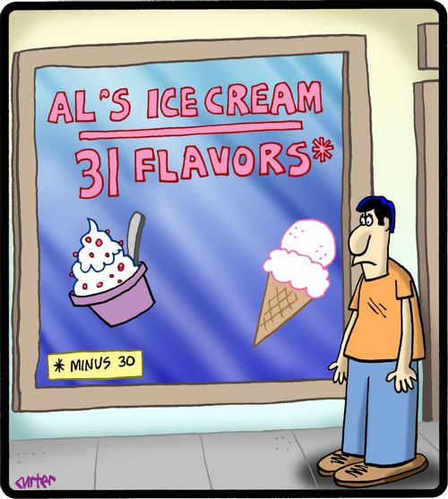 Al's Ice Cream 31 Flavors (minus 30).