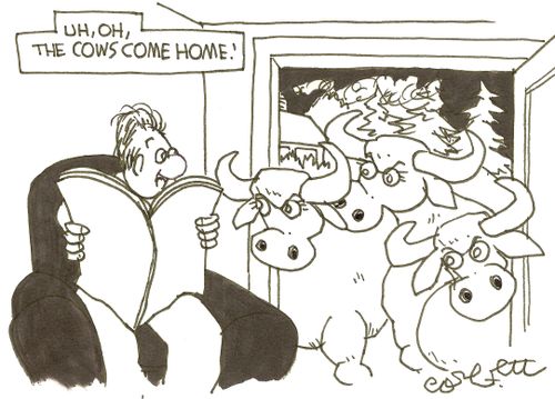 Uh, oh, the cows come home!