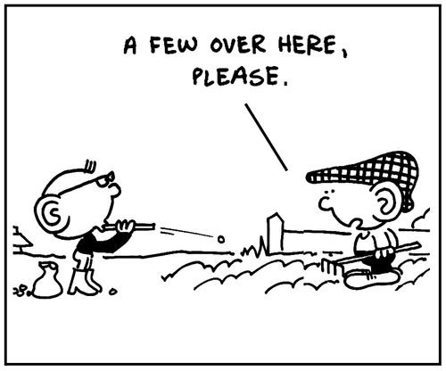 'A few over here, please.'