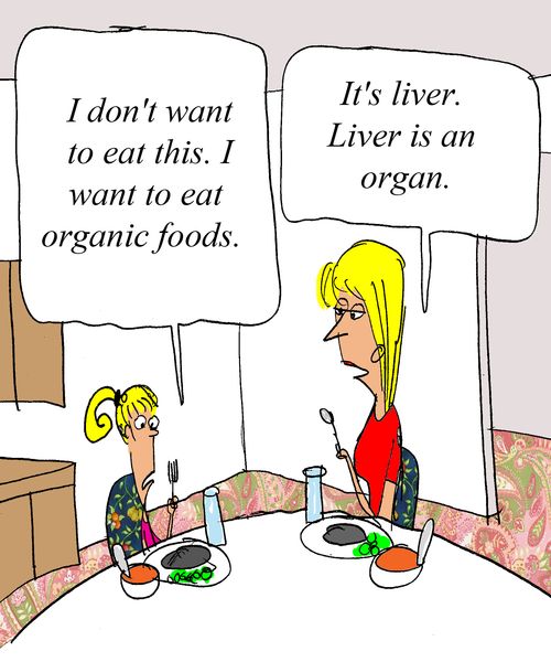'I don't want to eat this. I want to eat organic foods.'