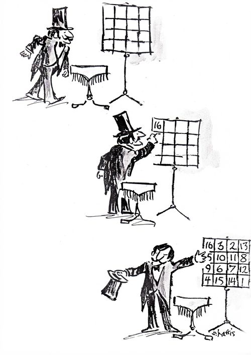 Magician creates magic square