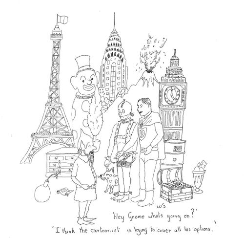 'I think the cartoonist is trying to cover all his options.'